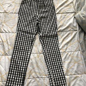 Black and White Plaid Pants
